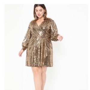 Sequin Gold Dress from ELOQUII